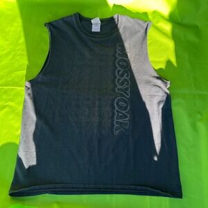 Large Mossy Oak Sleeveless T Shirt Mens Ultra Cotton Graphic Tank Tee